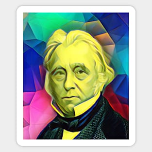 Thomas Babington Macaulay Colourful Portrait | Thomas Babington Macaulay Artwork 7 Sticker